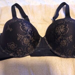 Floral Lace Black Bra